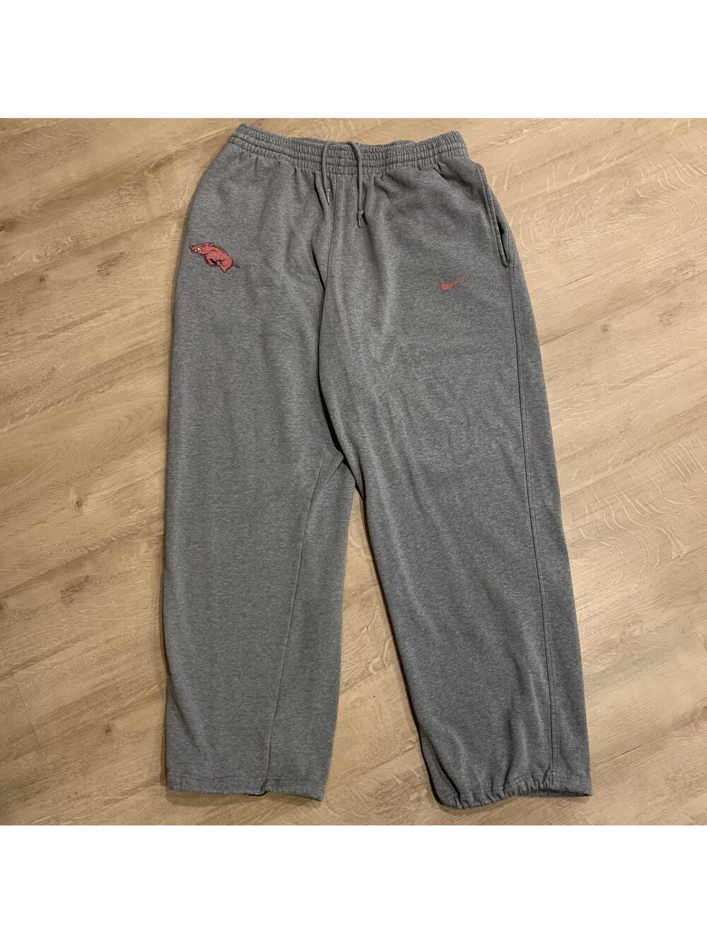 Nike University of Arkansas Razorbacks Sweatpants Men's XL Gray Team Issued #80